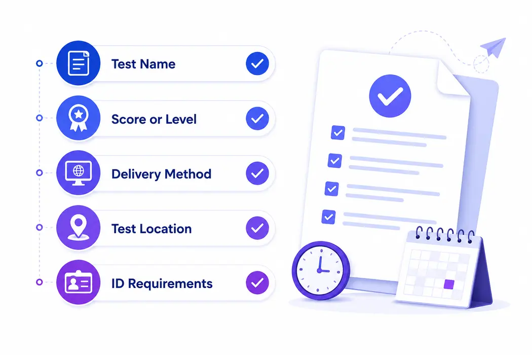 LanguageCert exam booking checklist for choosing the correct test