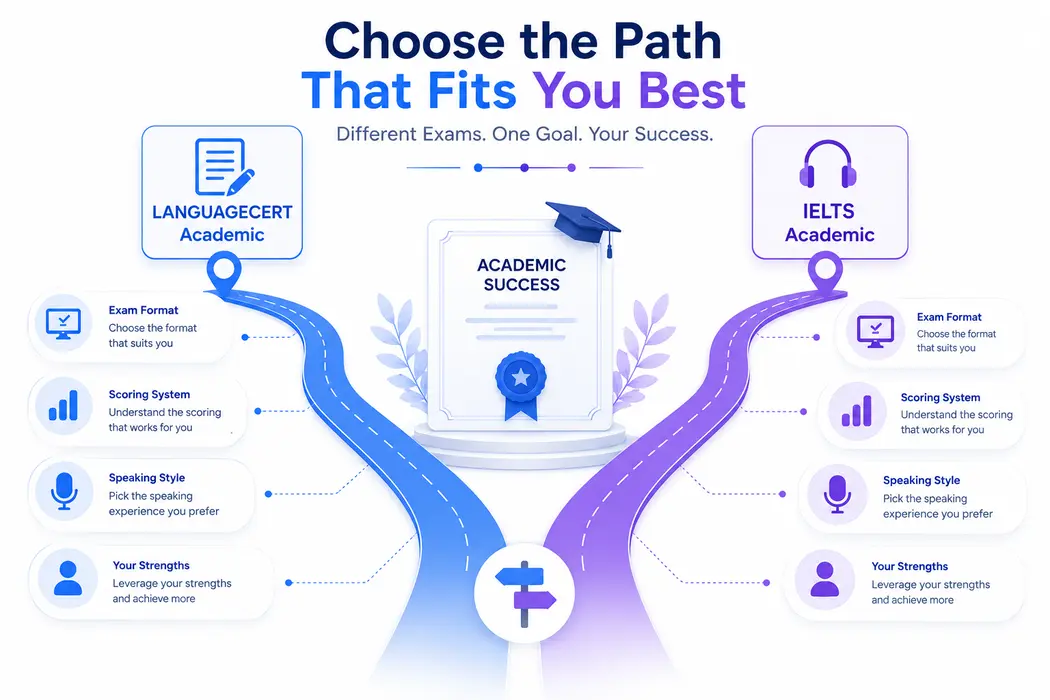 Is LanguageCert Academic easier than IELTS